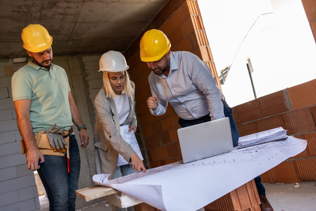 On construction site